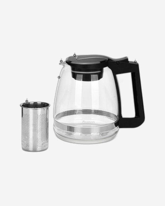Fissman Tea Pot With Filter Black/Clear 1600ml