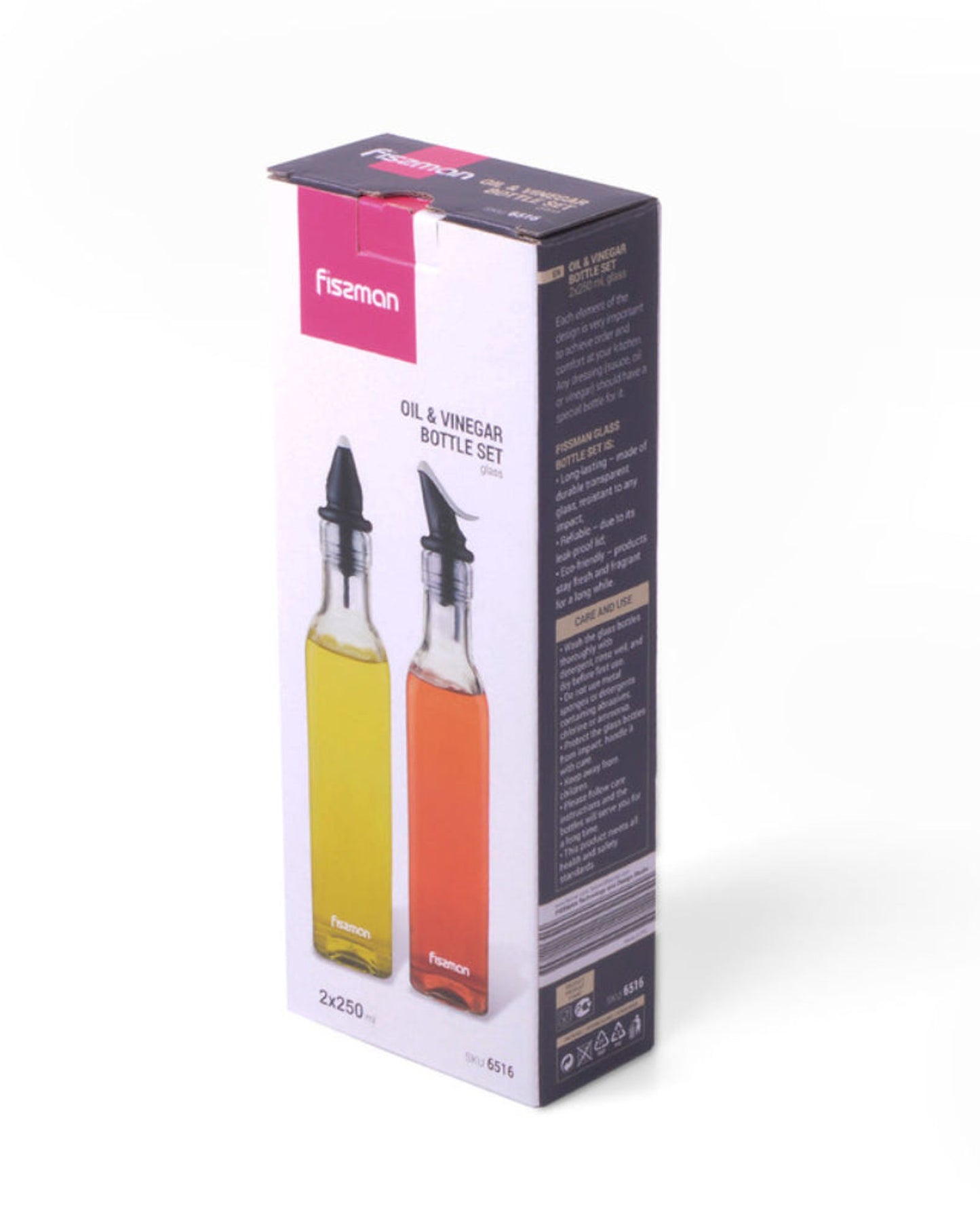 Fissman Oil & Vinegar Bottle Set 2?250ml Glass