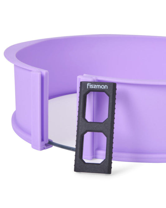 Fissman Cake Pan Bottom of Heat Resistant Glass Separable Purple 25 X 7.5cm