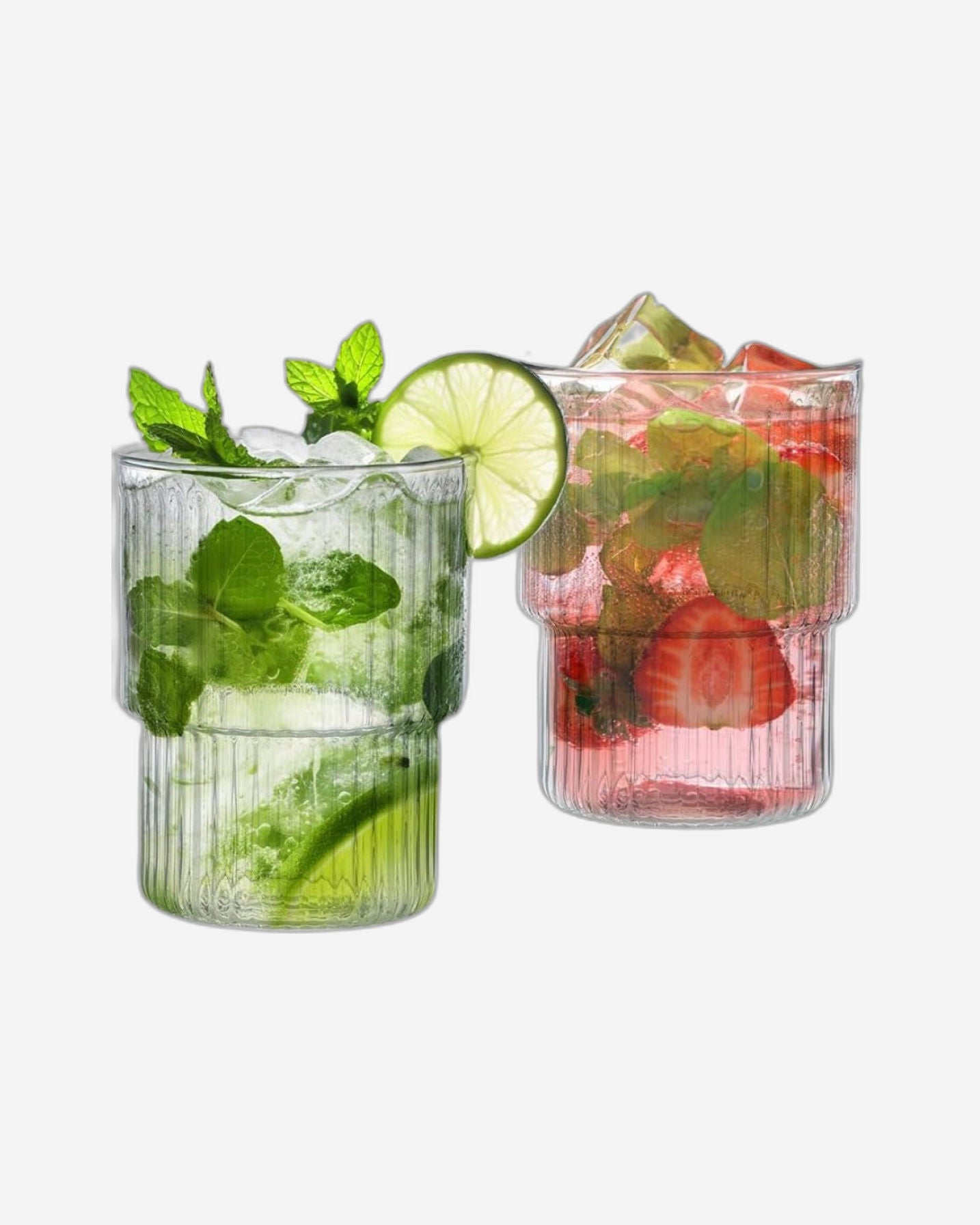 Fissman 2-Piece Tumbler Glasses 370ml Borosilicate Glass