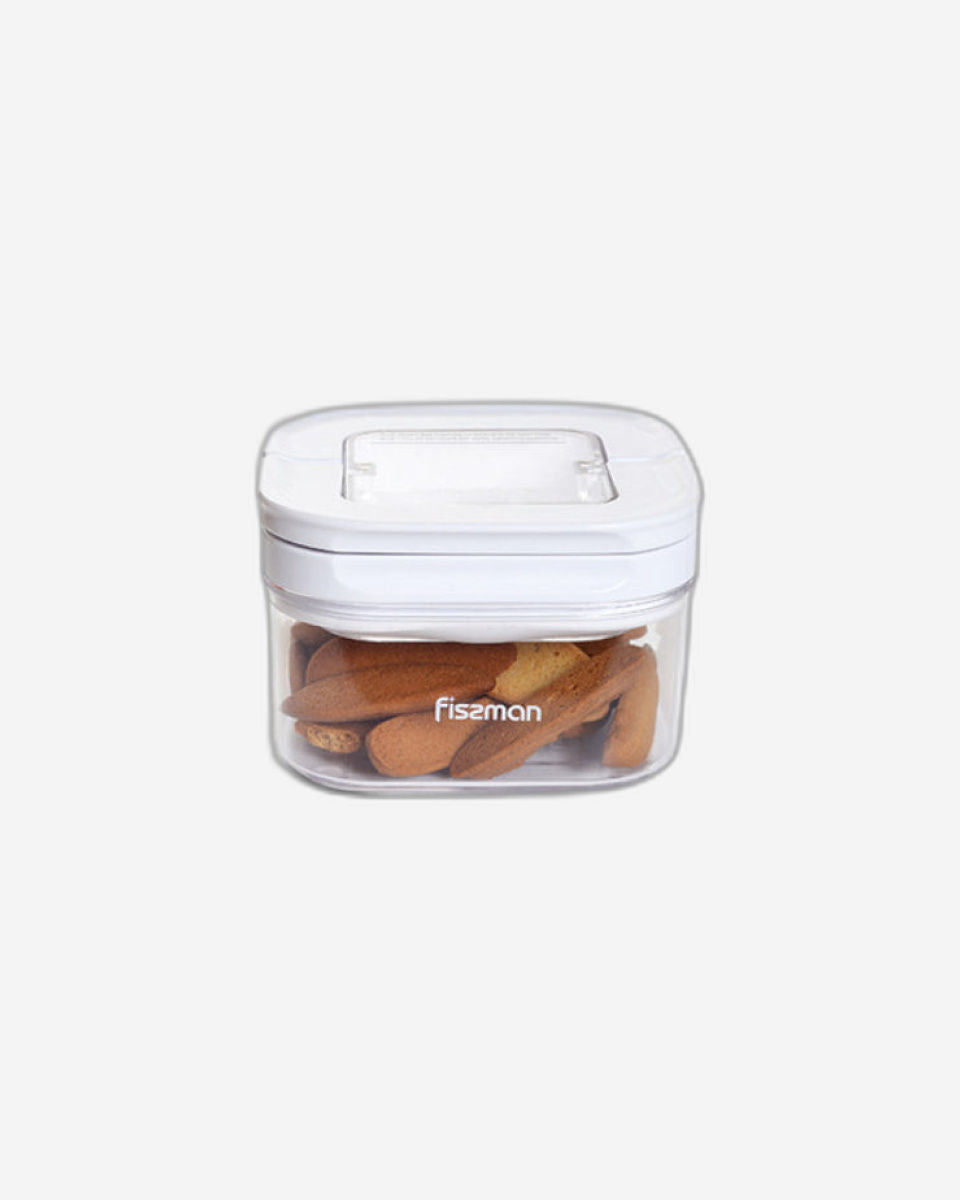 Fissman Square Flip Lock Food Storage Container 11x11x7cm/450ml(Plastic)