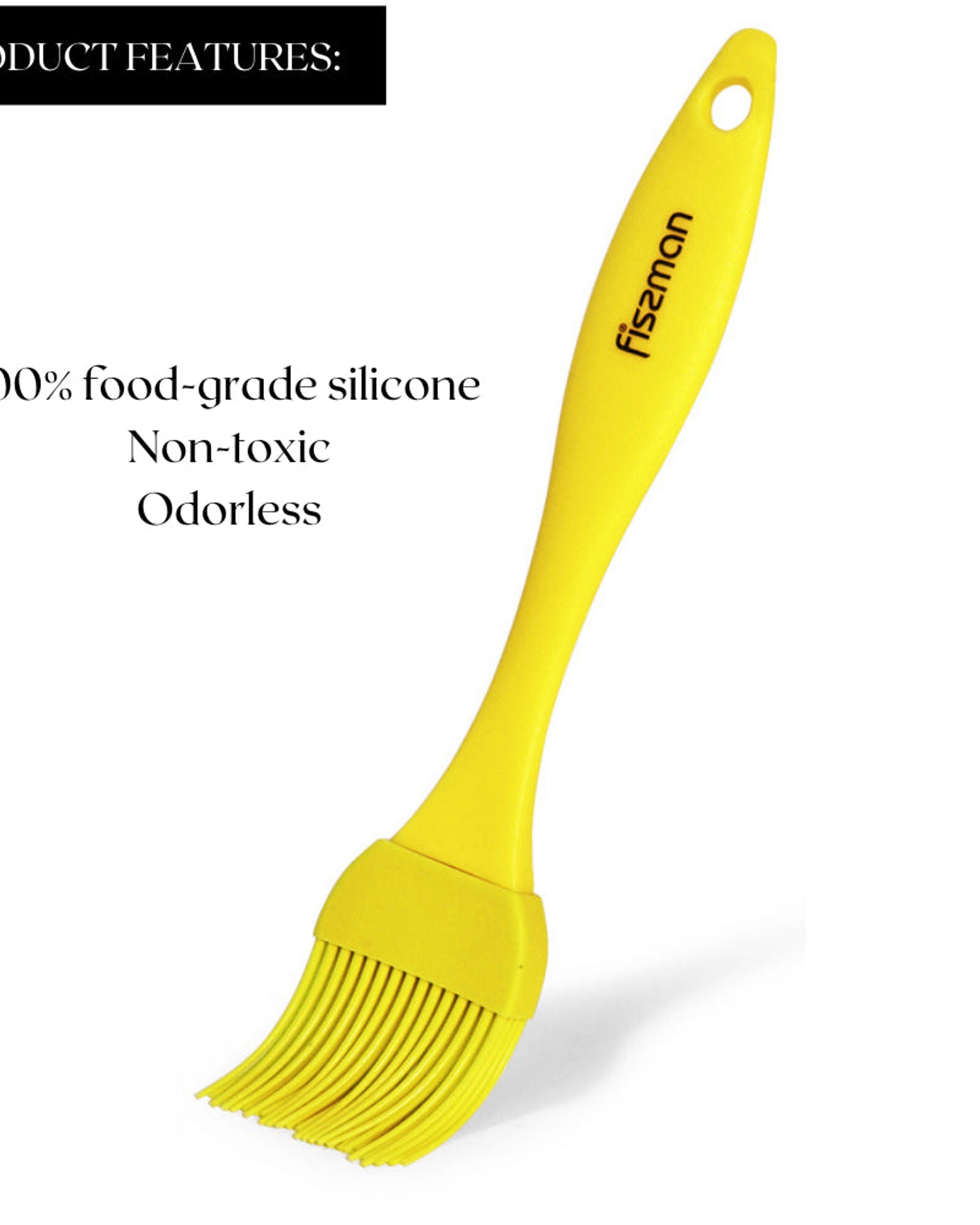 Fissman Silicone Marinating Kitchen Brush Yellow 20cm