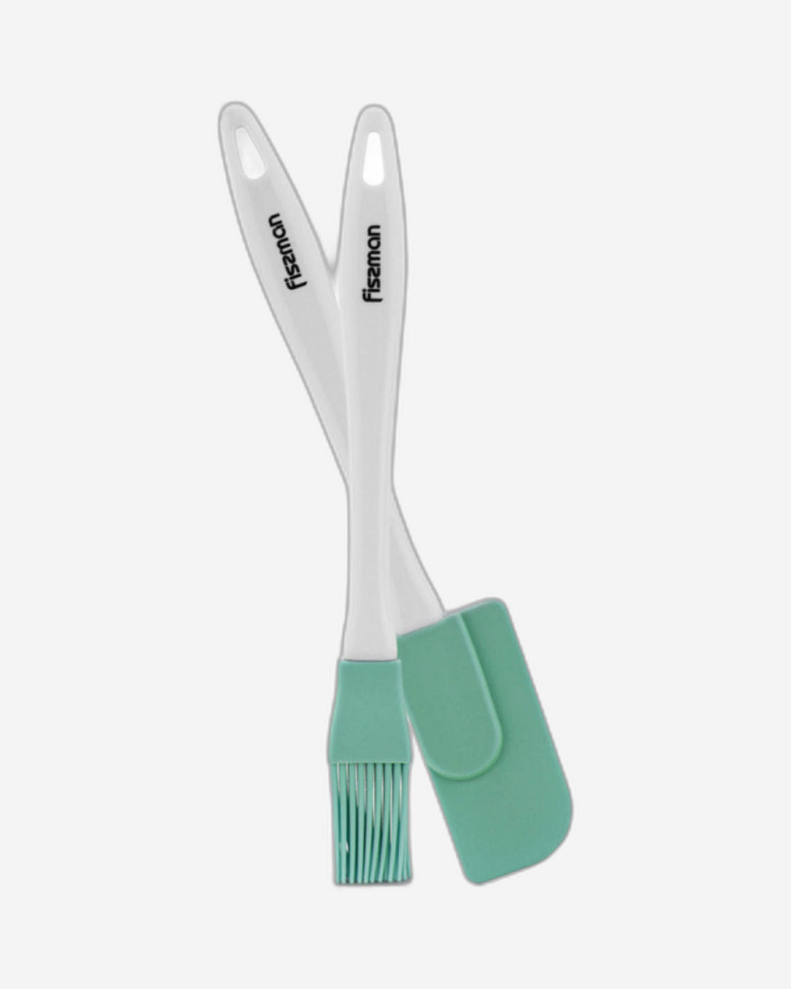 Fissman 2-Piece Brush And Spatula Set White/Green 22cm