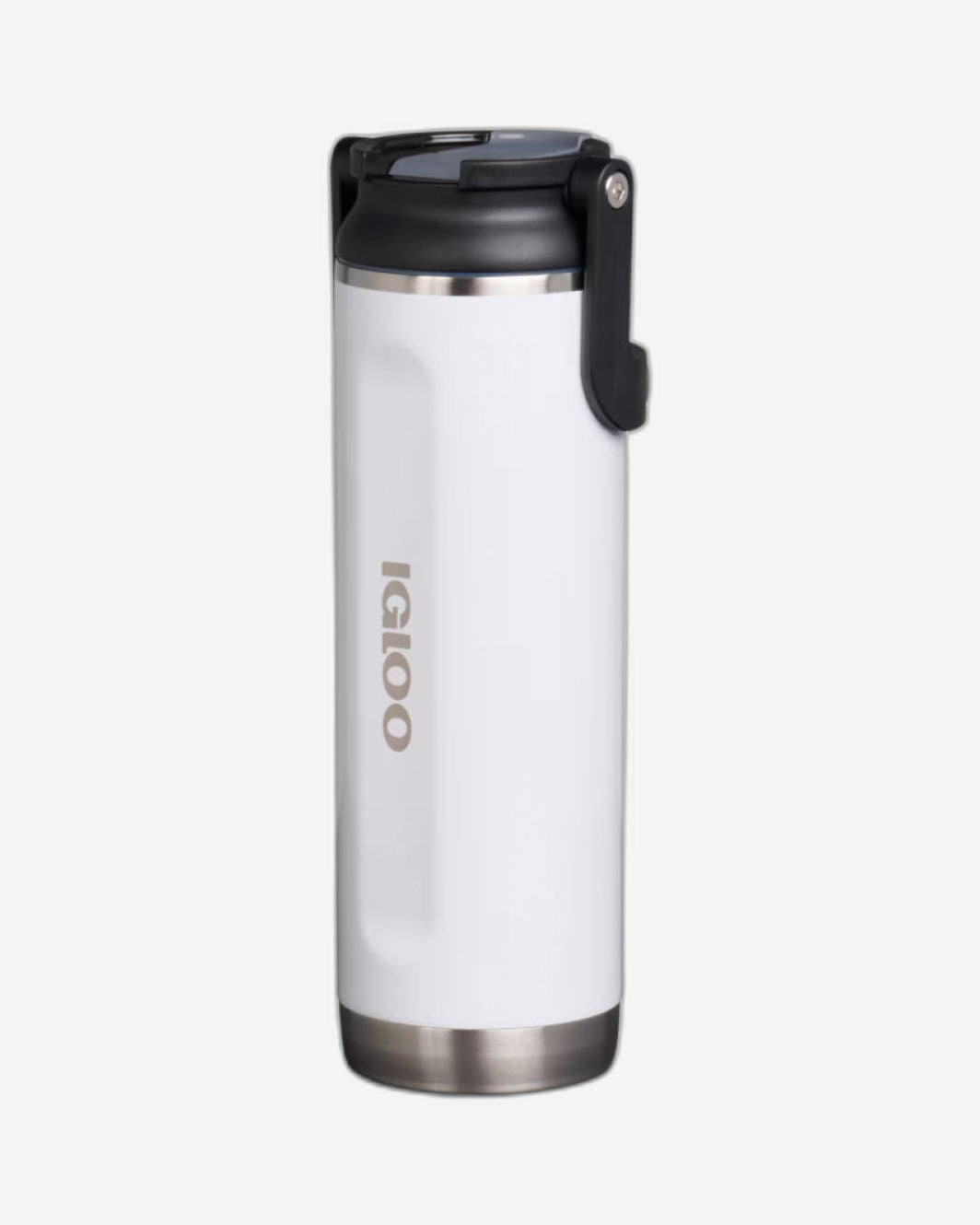 00071084-Igloo-20 Oz Stainless Steel Sport Sipper Bottle - WHT.SSTL