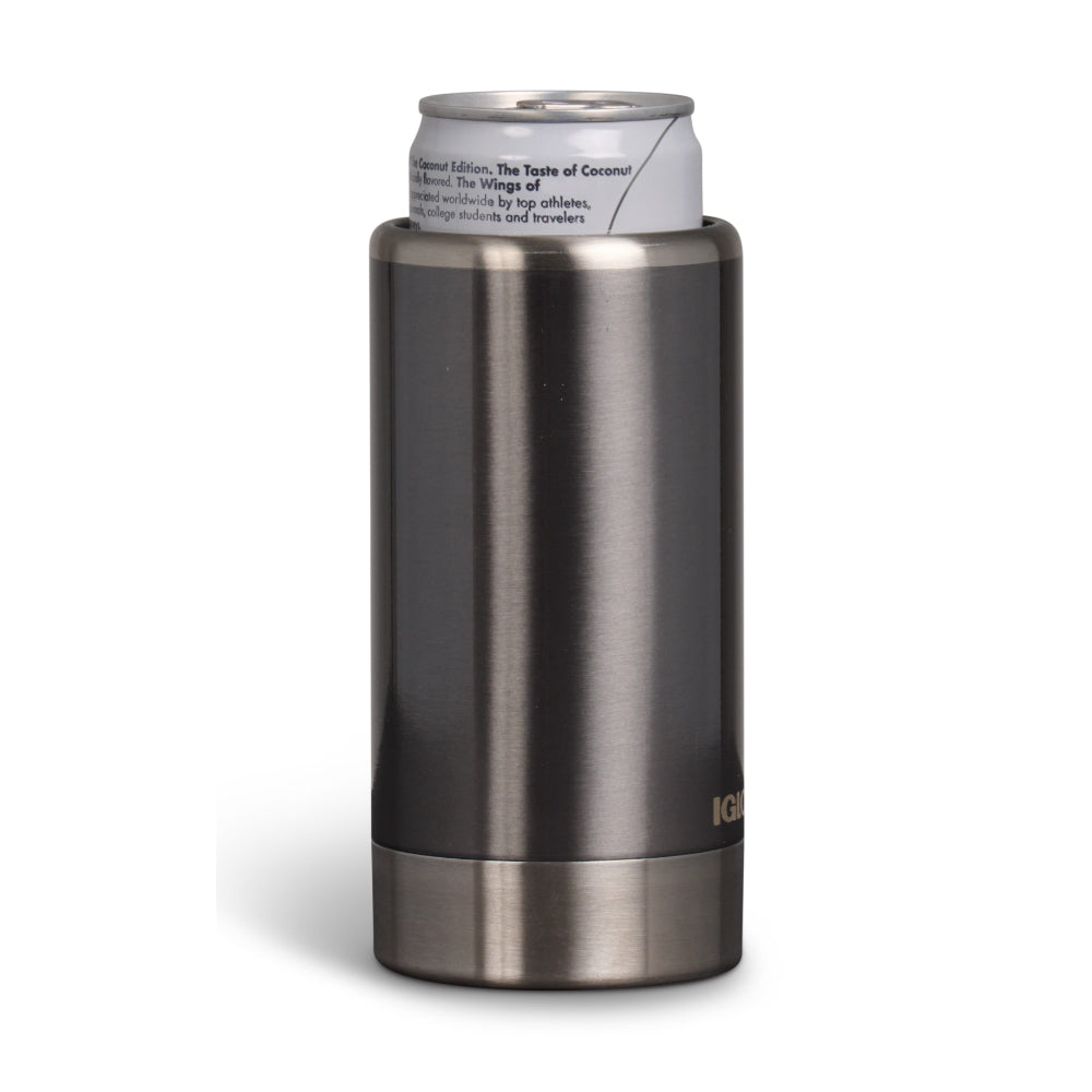 00071109-Igloo-12 Oz Stainless Coolmate Slim Gloss - Carbonite