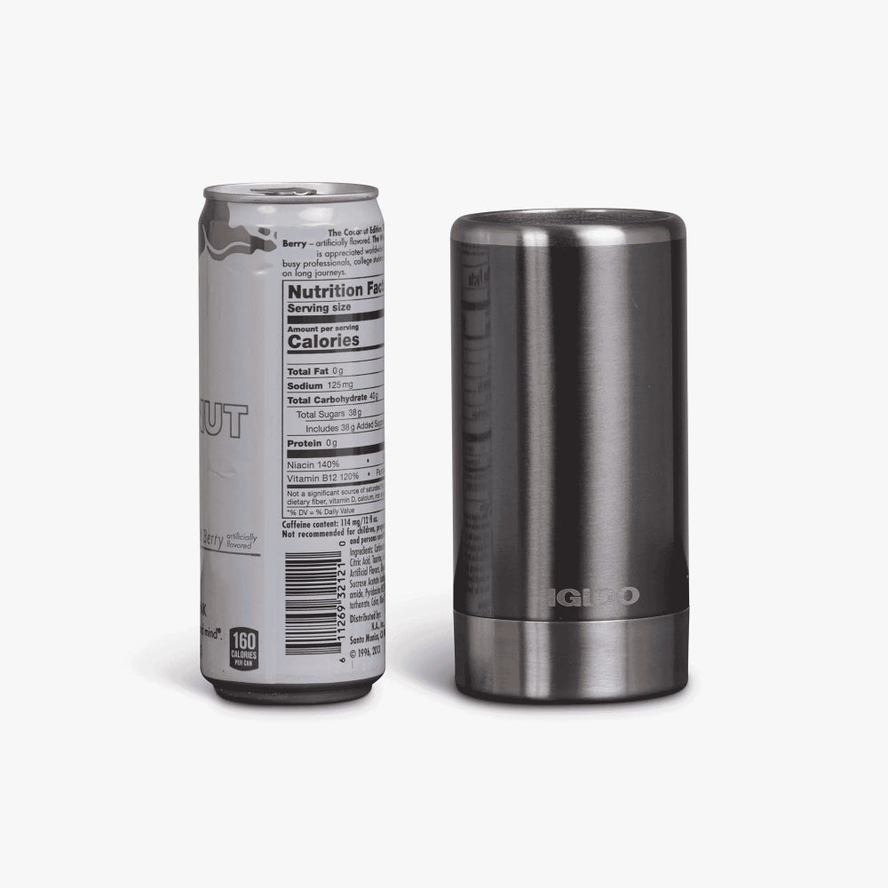 00071109-Igloo-12 Oz Stainless Coolmate Slim Gloss - Carbonite