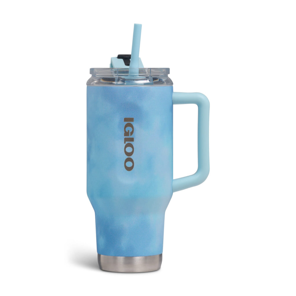 00071309-Igloo - 32 Oz Flip ‘n’ Sip Travel Mug - powder Blue