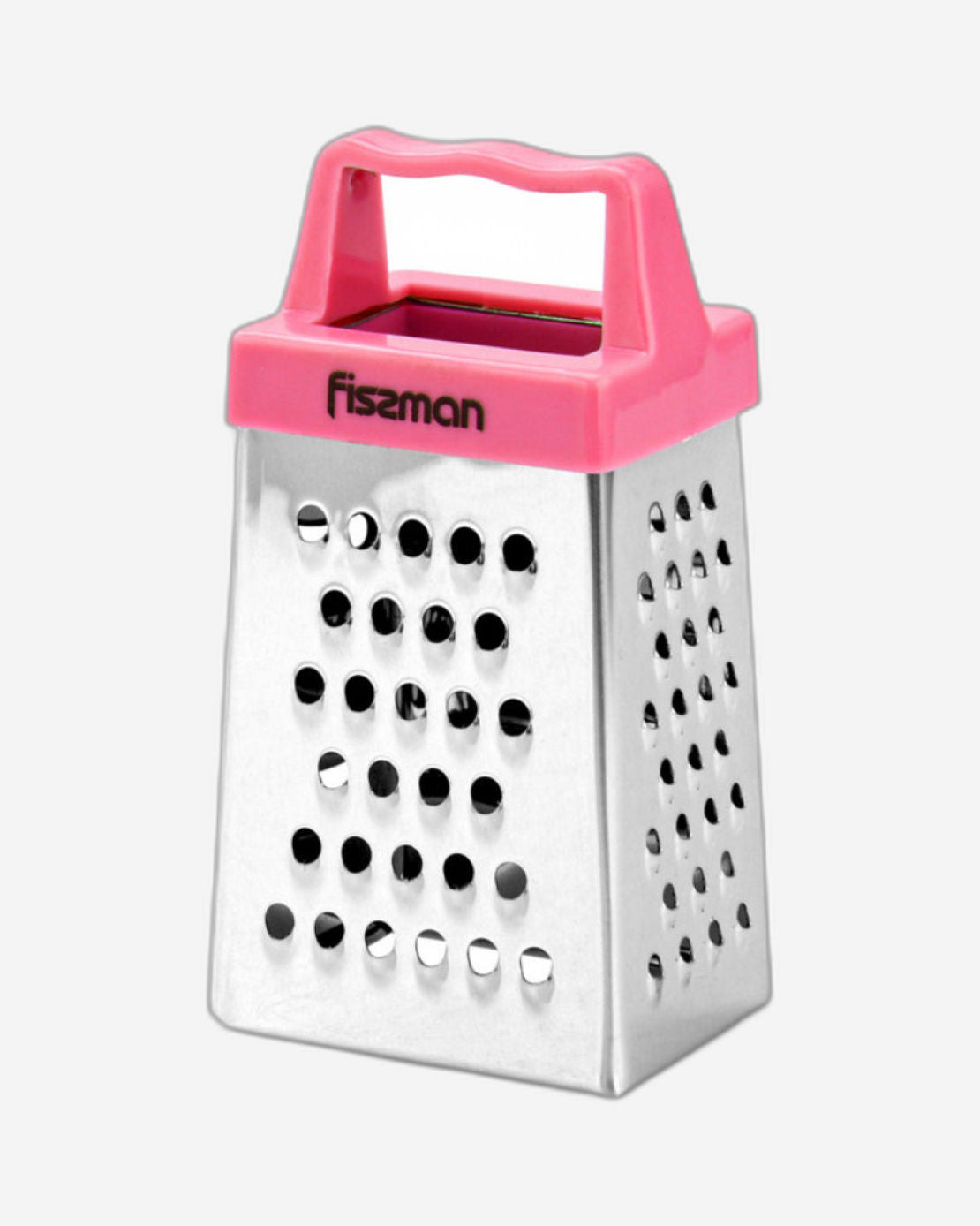 Fissman3-Sided MINI Grater 3inch Multifunctional Handheld Cheese Peel Ref Magnet Pink