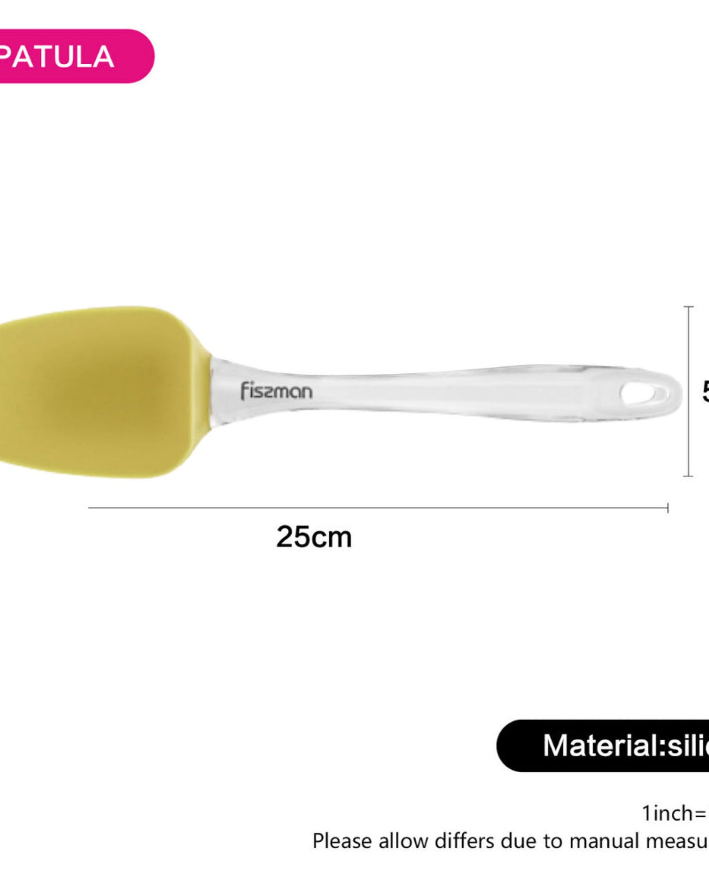 Fissman Spatula With Handle Yellow/Clear 25x8cm