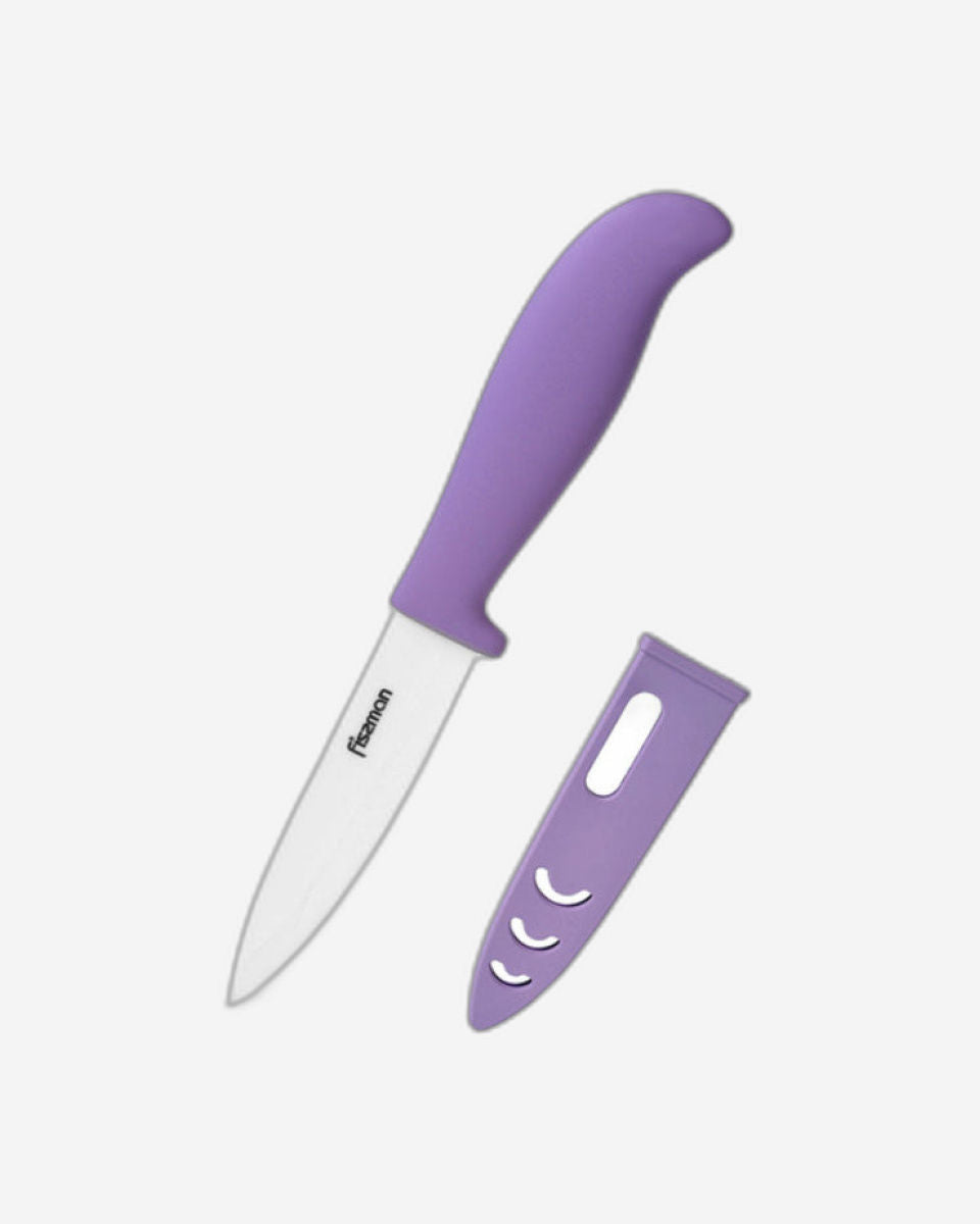 سكين فيسمان للتقشير، غمد سيراميك بنفسجي، 4 بوصات