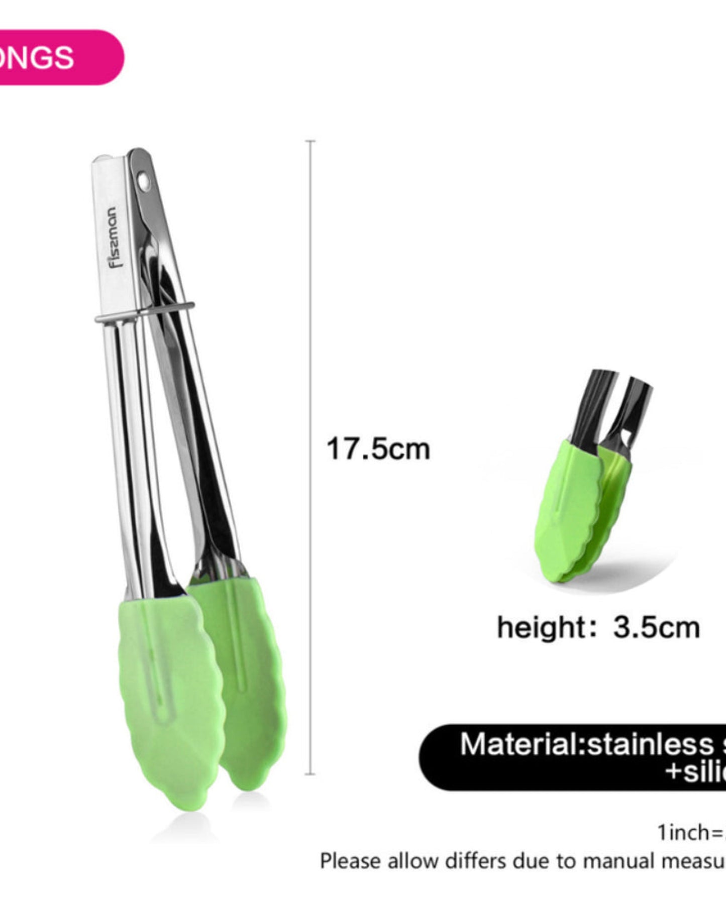 Fissman Tongs Green/Silver