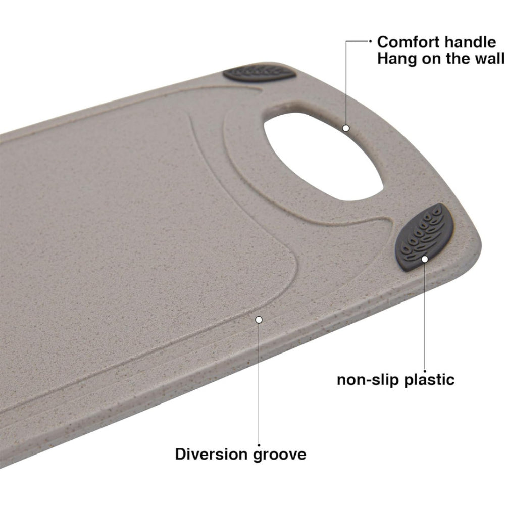 Fissman Cutting Board 40cm with Juice Groove And Non Slip Bottom Plastic