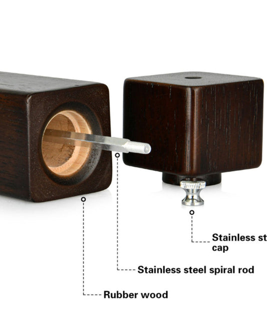 Fissman Square Shape Pepper Mill Dark Brown 16.5 x 5cm