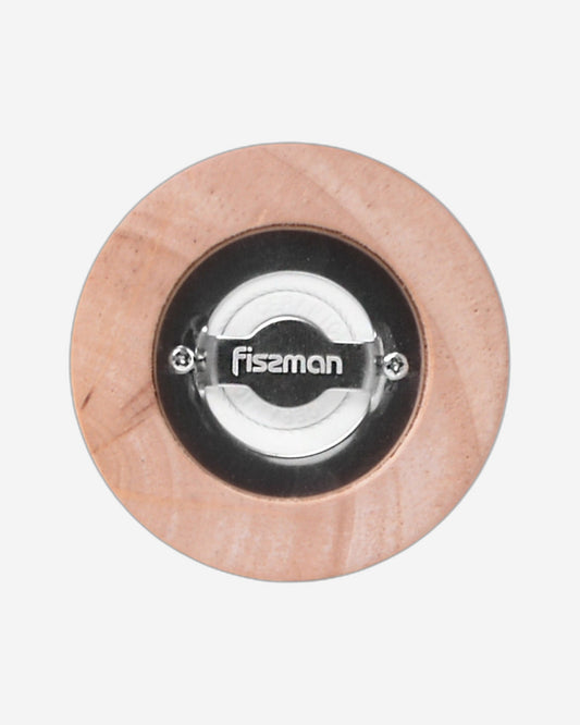 Fissman Salt and Pepper Mill Rook Shape Grey Wooden Style 11x5cm