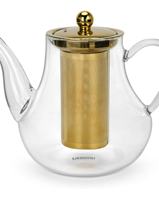 Fissman Tea Pot 1200ml with Stainless Steel Filter Borosilicate Glass