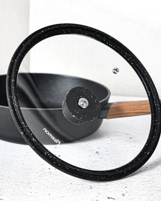 Fissman Lid Arcades With Marble Silicone Rim Black 26cm