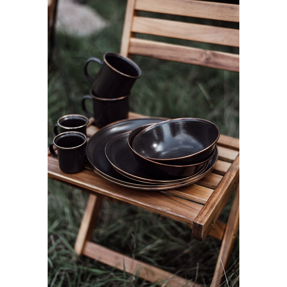 BareBones - Enamel Espresso Cup Charcoal - set of 2