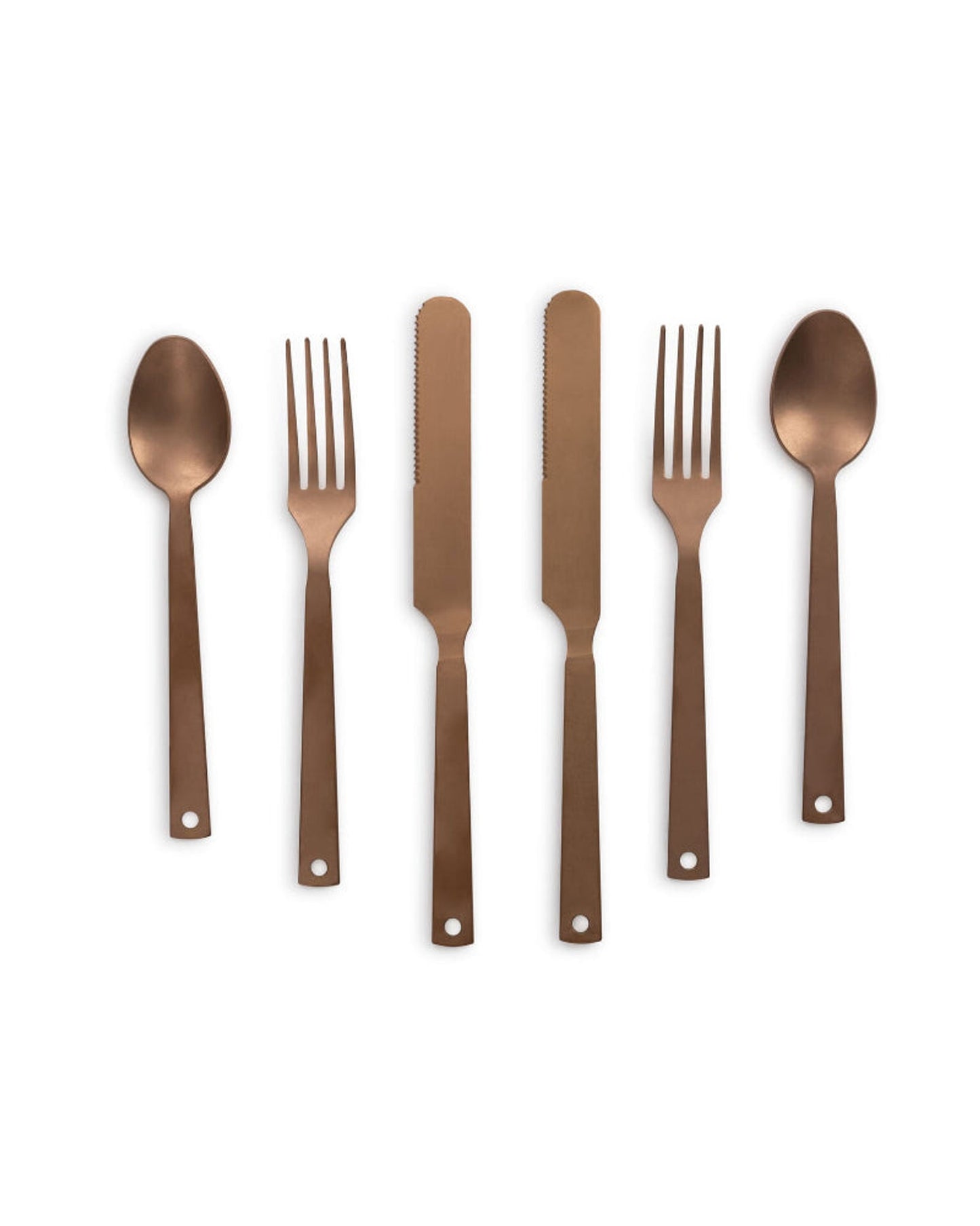 BareBones - Flatware -Matte Copper - set of 2