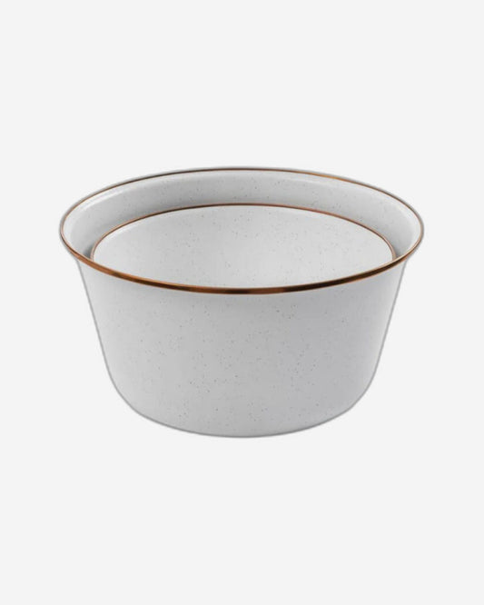 BareBones - Enamel Mixing Bowl Set of 2 Eggshell