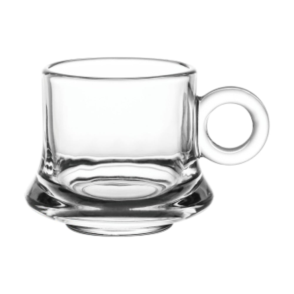 Doyalex Glass Tea Cup & Saucer Set - 190ml, 12-Pieces, Transparent