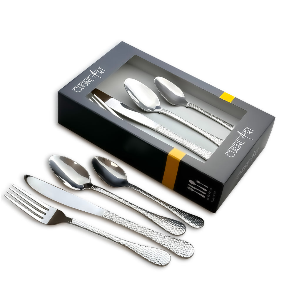 Cuisine Art Kyle 16 Piece Stainless Steel Cutlery Set, Silver