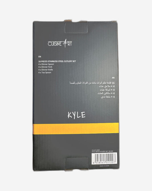 Cuisine Art Cutlery Set 16Pc Kyle Silver