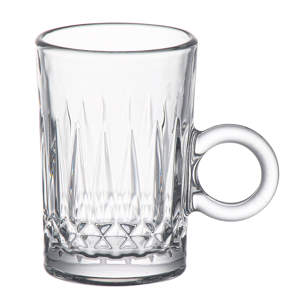 Doyalex Glass Istikan Tea Cup & Saucer Set - 120ml, 12 Pieces, Transparent (CS-158D)