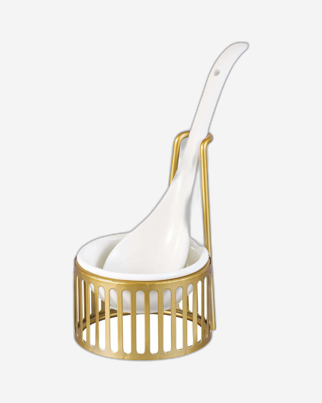 Shallow Irfa Spoon Rest - Stylish Kitchen Organization with an Elegant Gold Design