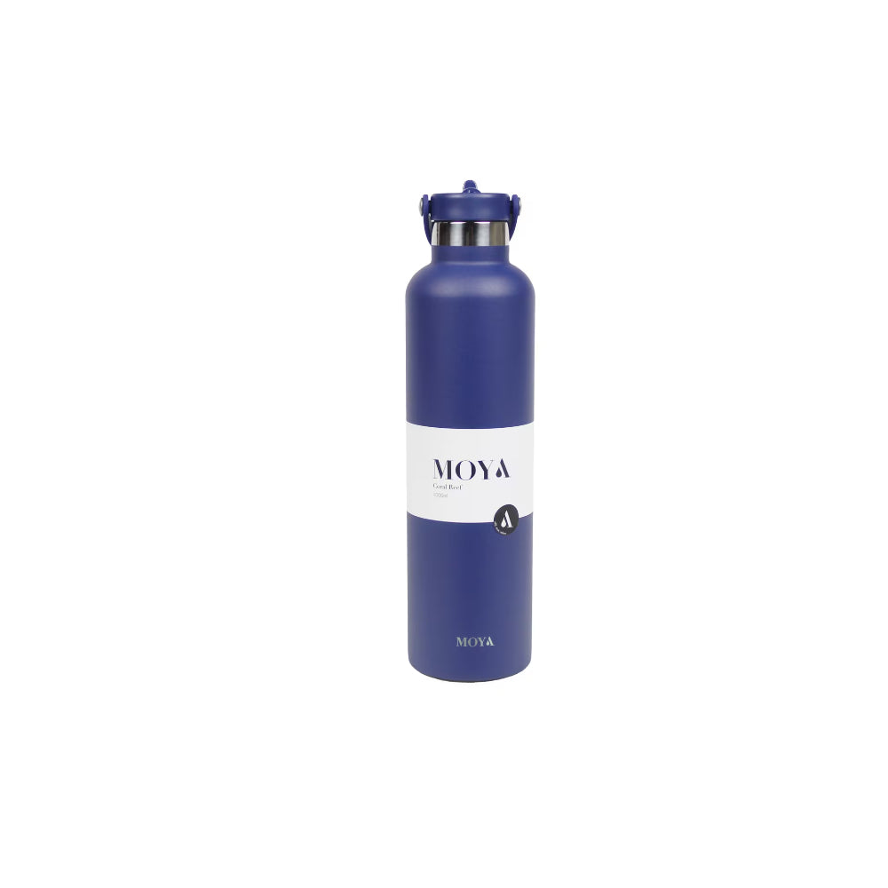 Moya "Coral Reef" 1L Insulated Sustainable Water Bottle Black