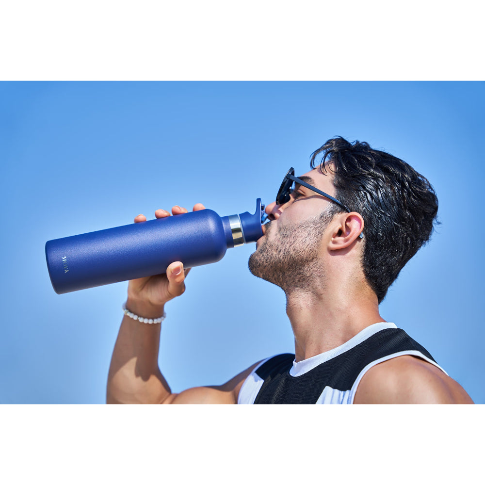 Moya "Coral Reef" 1L Insulated Sustainable Water Bottle Black