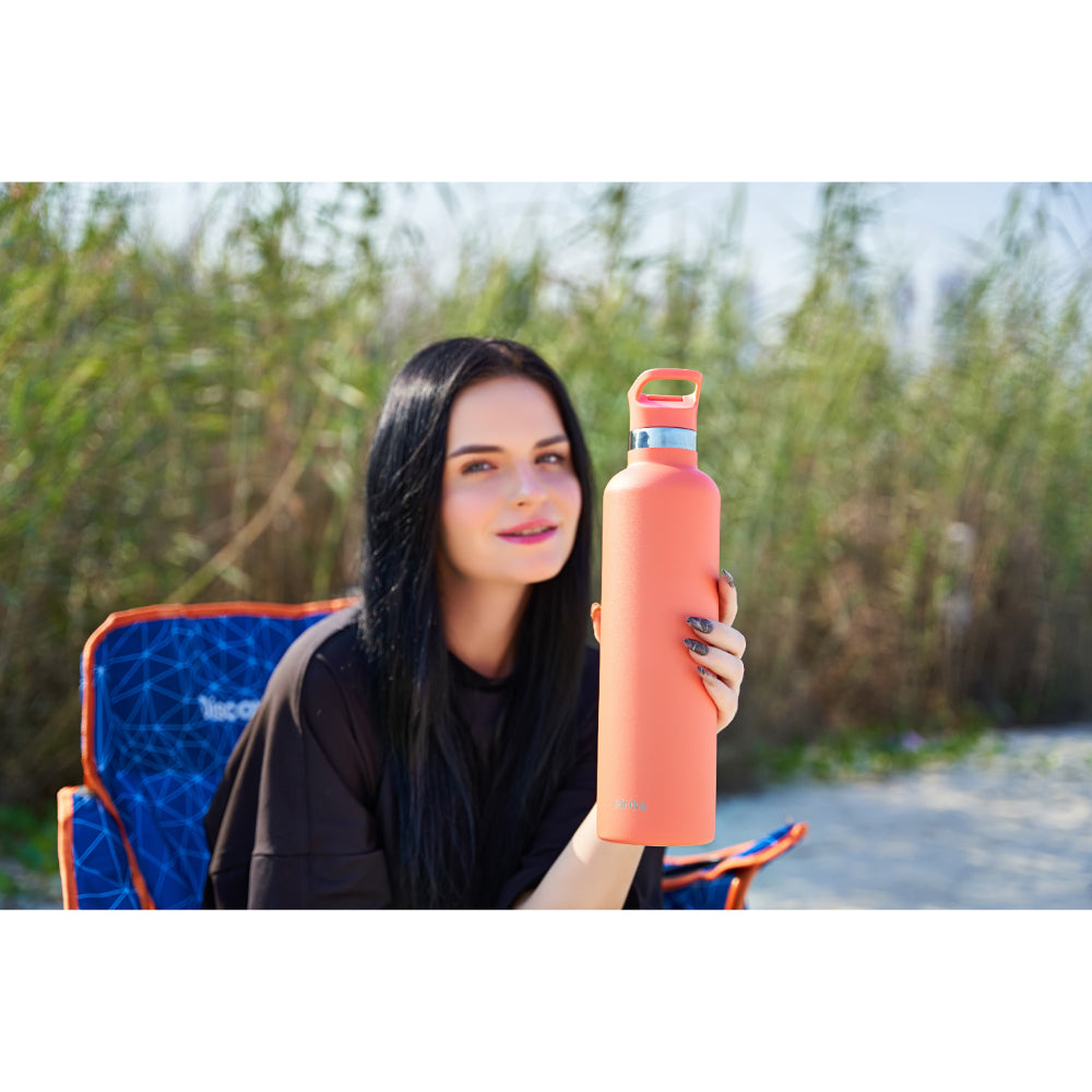 Moya "Coral Reef" 1L Insulated Sustainable Water Bottle Black