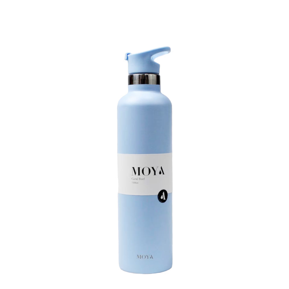 Moya "Coral Reef" 1L Insulated Sustainable Water Bottle Black