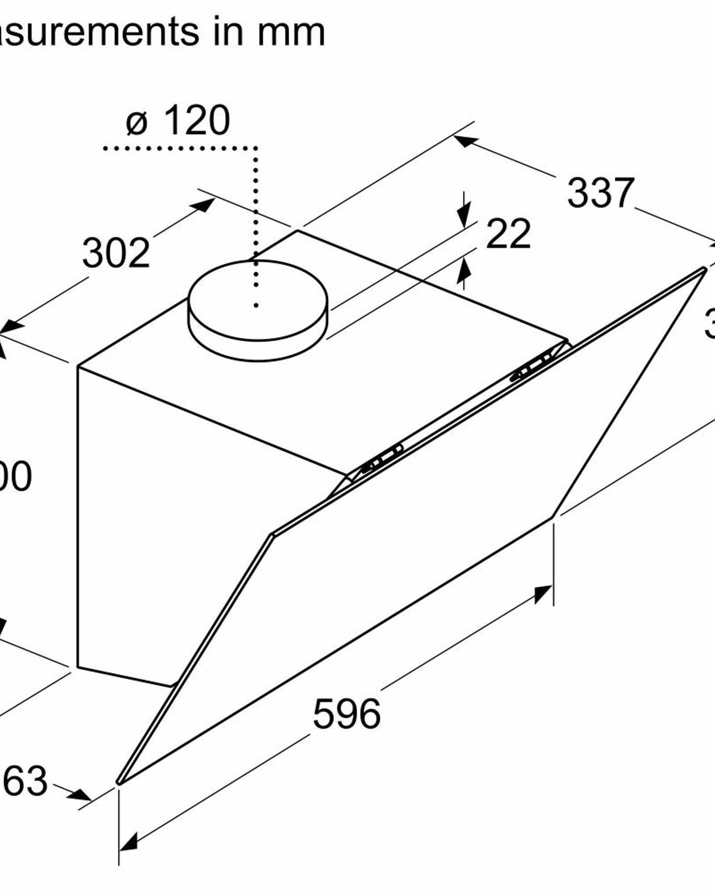 Bosch Series 2 Wall-Mounted Cooker Hood Clear Glass 60cm