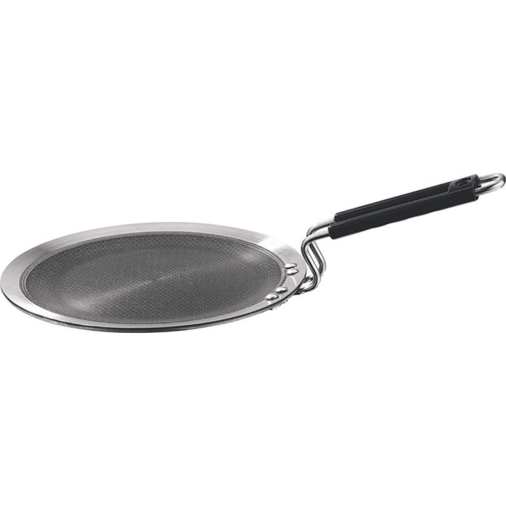 Vinod Platinum Triply Stainless Steel SAS Pro Tawa - 25cm, 4mm Thickness, Silver (Induction Friendly)