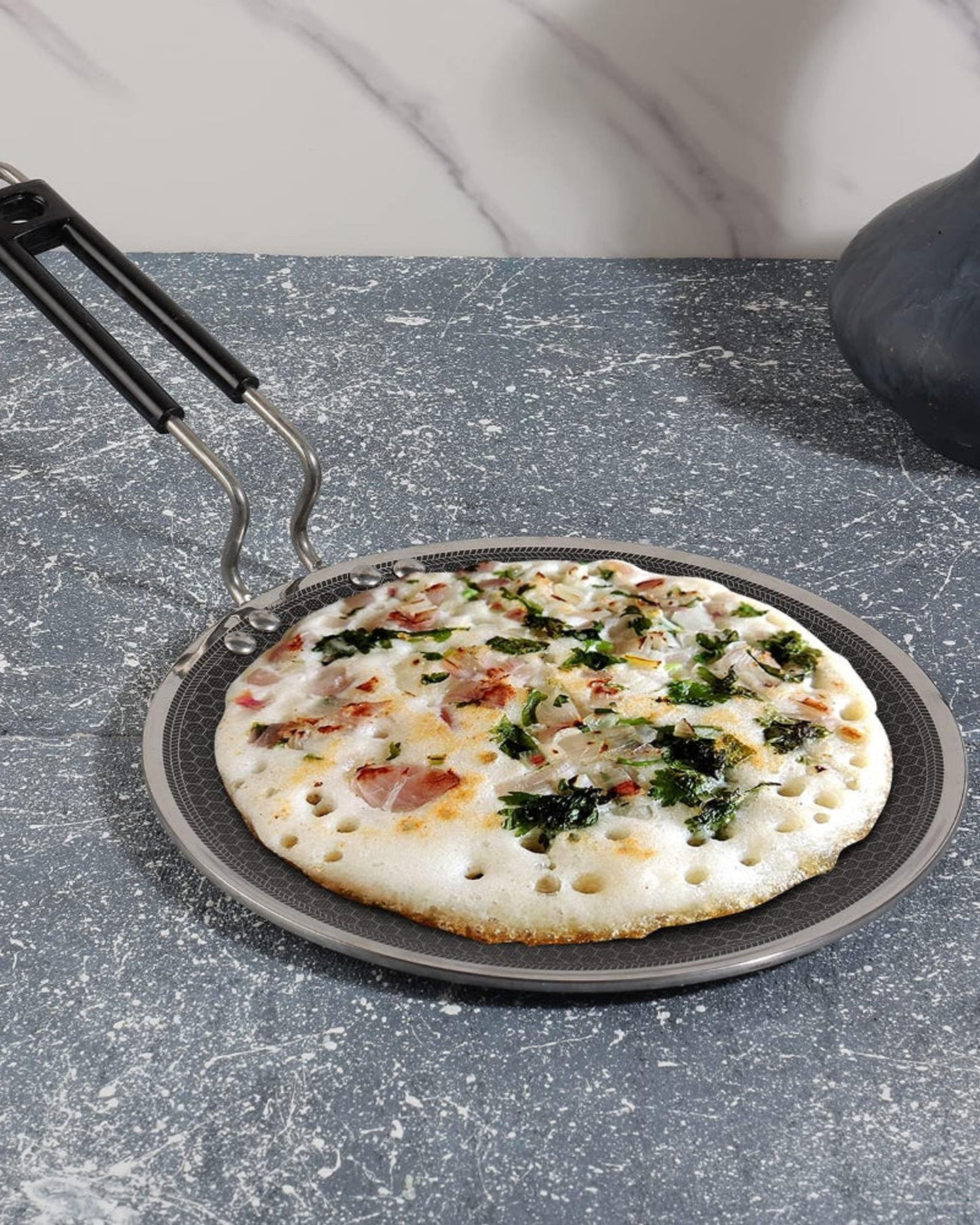 Vinod Platinum Triply Stainless Steel SAS Pro Tawa - 25cm, 4mm Thickness, Silver (Induction Friendly)