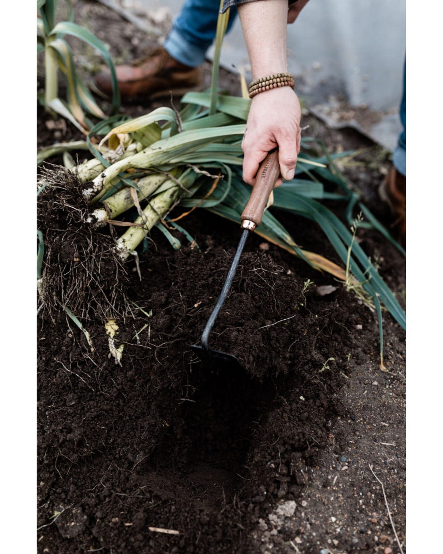 BareBones - Square Hoe - Walnut/Black