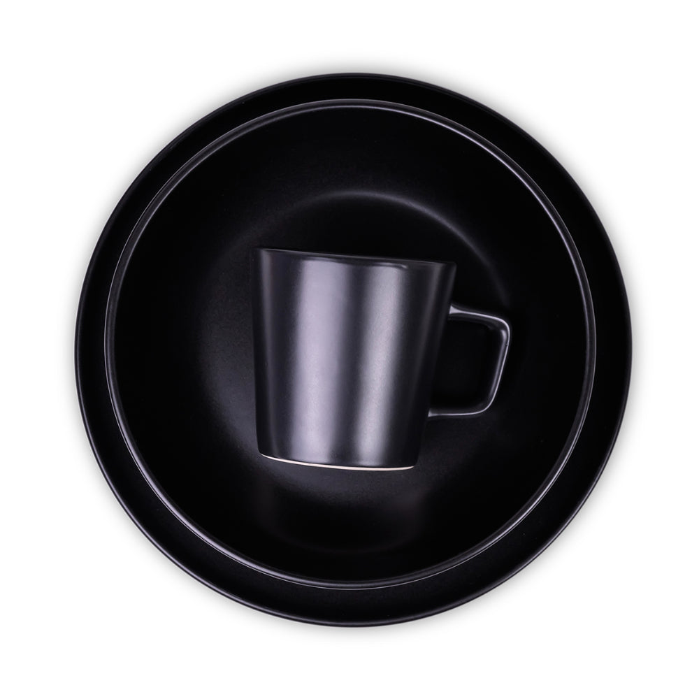 Cuisine Art Dinner Set 16Pc OLA Black