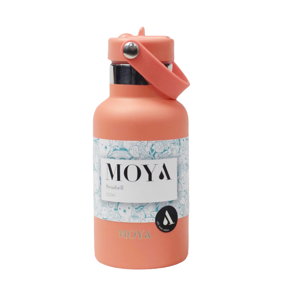 Moya "Seashell" 350ml Insulated Sustainable Water Bottle Black