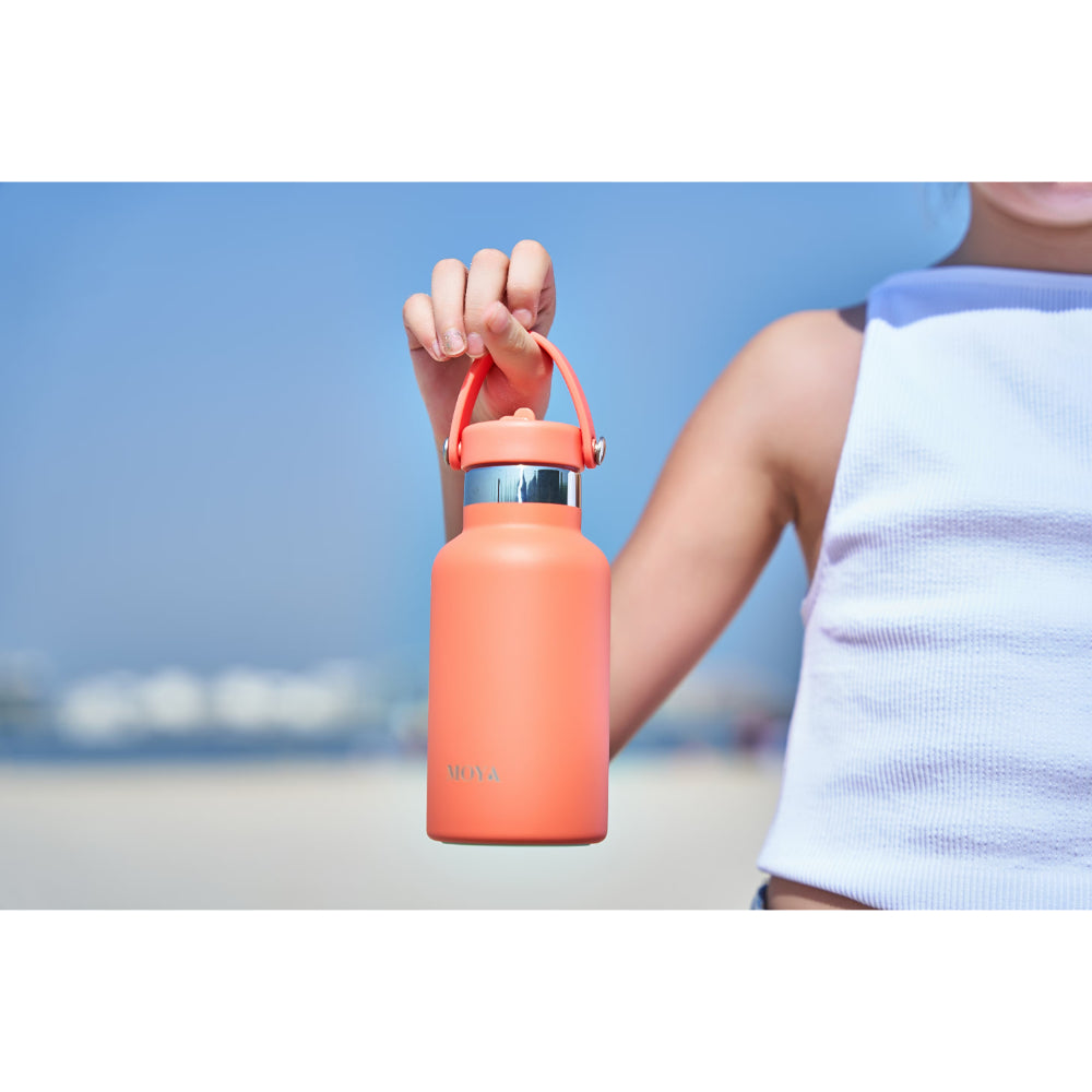 Moya "Seashell" 350ml Insulated Sustainable Water Bottle Black