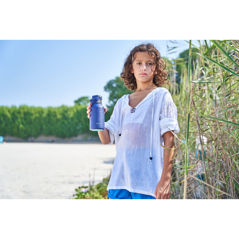 Moya "Seashell" 350ml Insulated Sustainable Water Bottle Black
