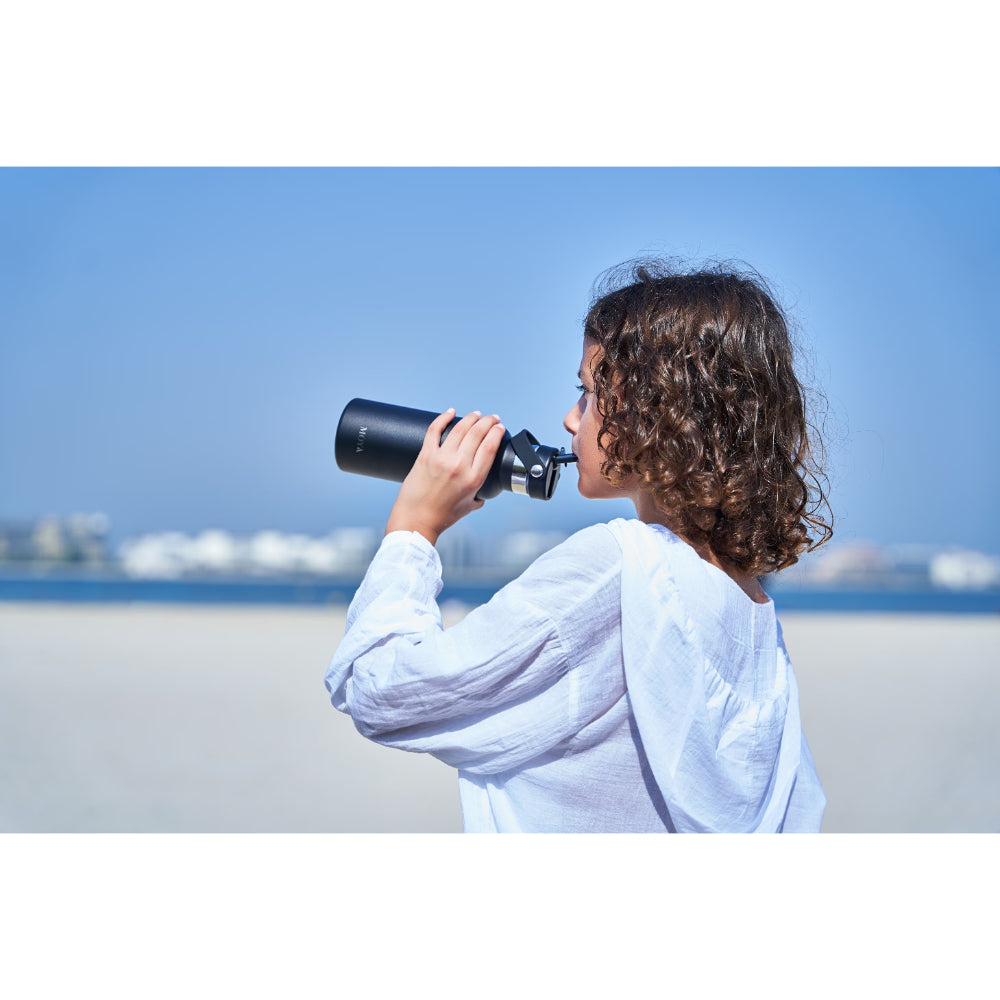 Moya "Seashell" 350ml Insulated Sustainable Water Bottle Black