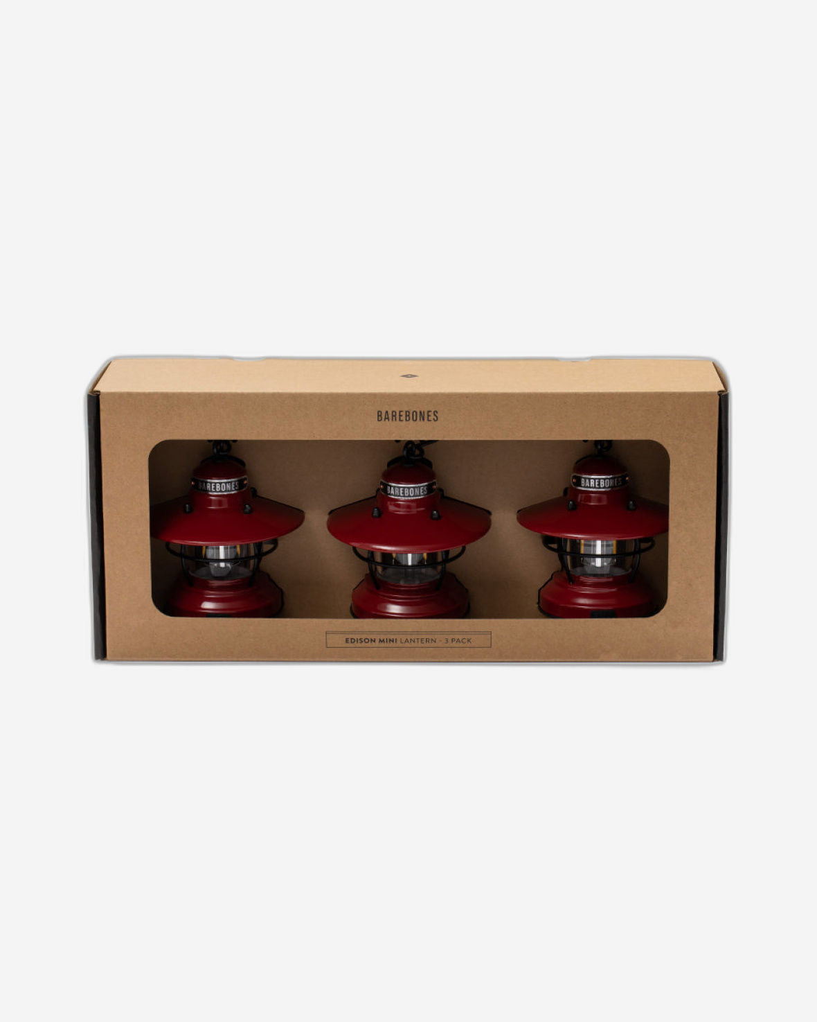 BareBones - Edison Mini Lantern (Red) 3 pack
