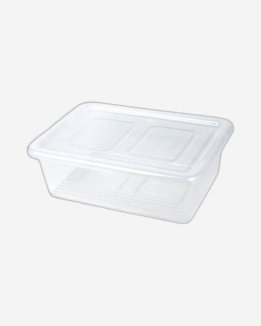 Mondex 6 Piece Polypropylene Storage Box Set - 10L Capacity Each - Transparent