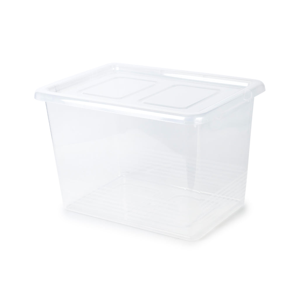 Mondex 4 Piece Polypropylene Storage Box Set - 20L Capacity Each - Transparent