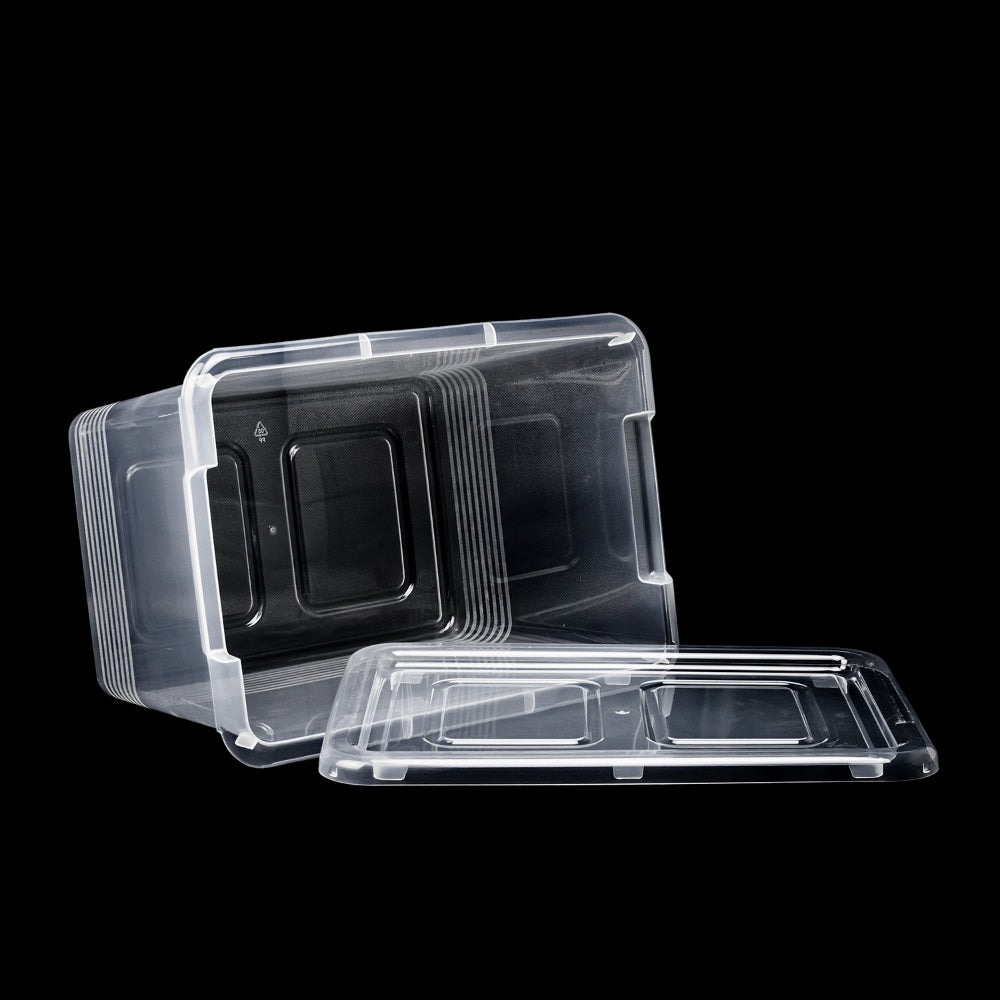 Mondex 4 Piece Polypropylene Storage Box Set - 20L Capacity Each - Transparent