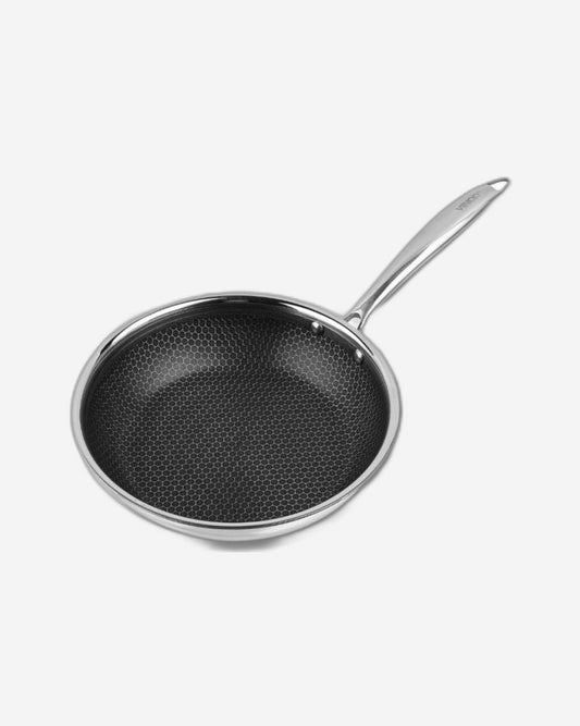 Vinod Platinum Triply Stainless Steel SAS Pro Fry Pan - 20 cm, Silver (Induction Friendly)