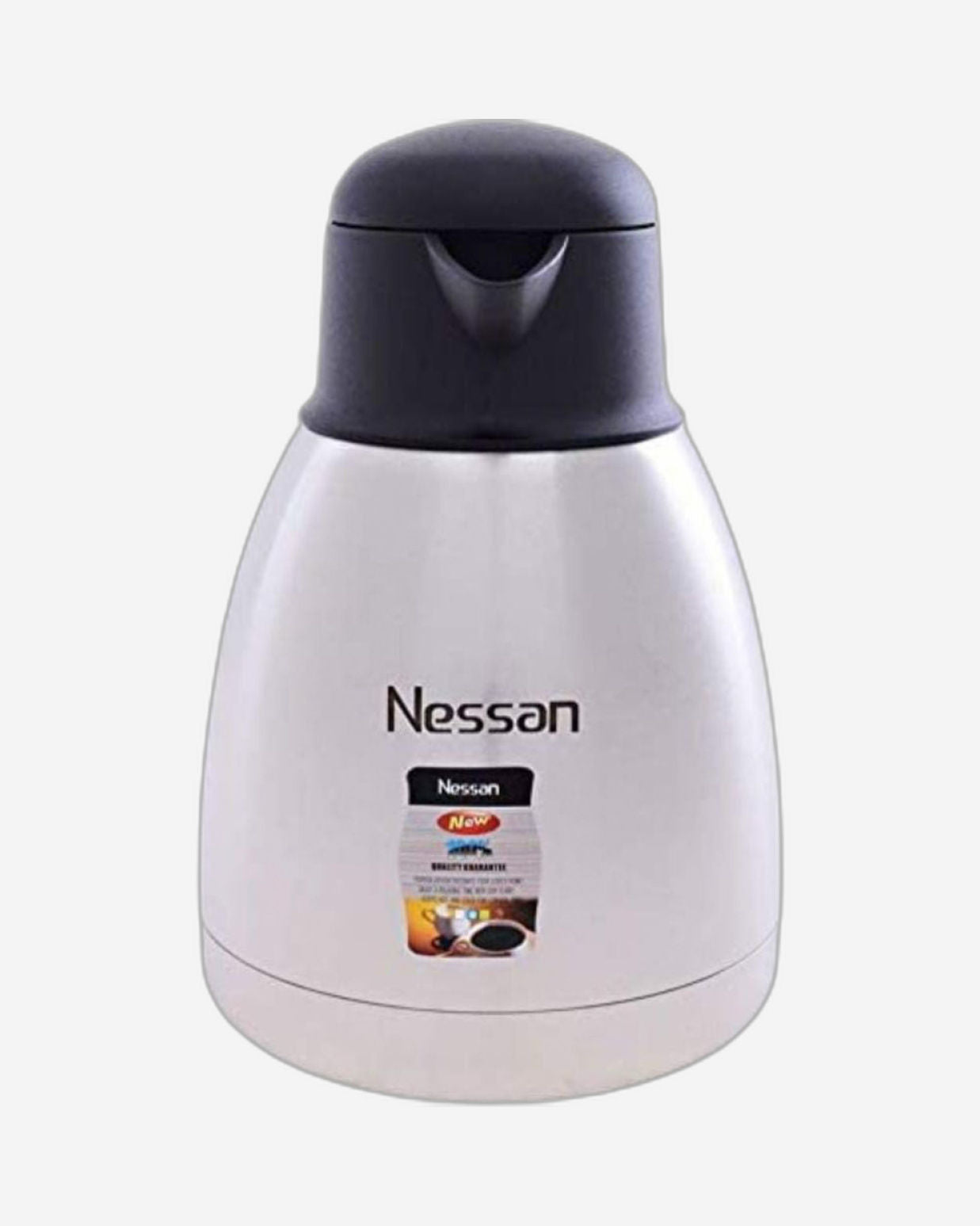 Nessan Full Steel Euro Flask - 1 Liter | Double Wall Insulated Stainless Steel Vacuum Flask for Hot & Cold Beverages