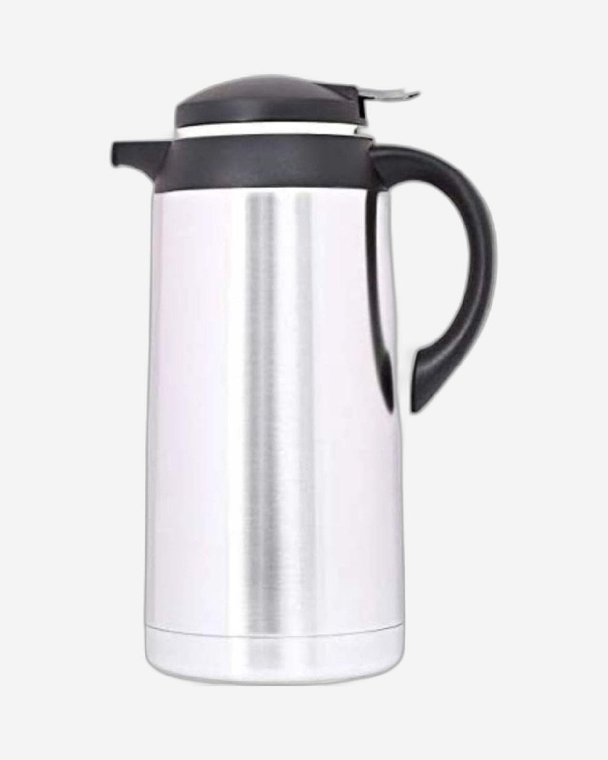 Nessan Stainless Steel Regal Flask 1.6L - Silver/Black | Durable Double Wall Vacuum Insulated Flask for Hot & Cold Beverages
