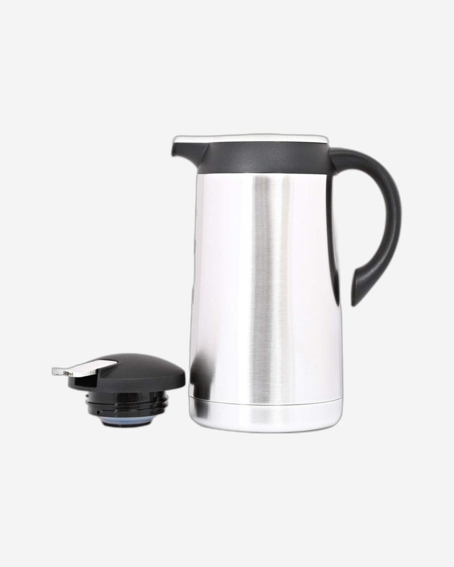 Nessan Stainless Steel Regal Flask 1.9L - Silver/Black | Durable Double Wall Vacuum Insulated Flask for Hot & Cold Beverages