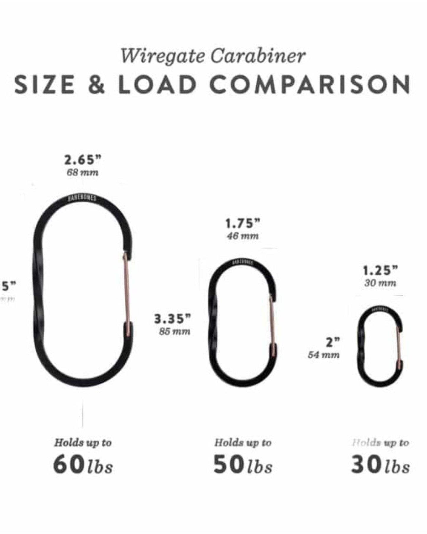 BareBones - Wiregate Carabiner Large - Black